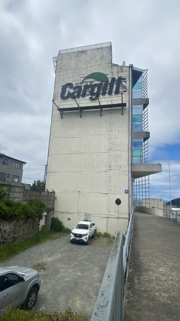 Vista general del edificio Cargill en Puerto Montt